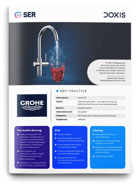 Grohe: Internationales ECM & SAP-Archiv