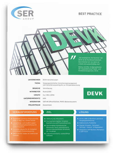 DEVK: Vorgangsorientiertes Versicherungsmanagement