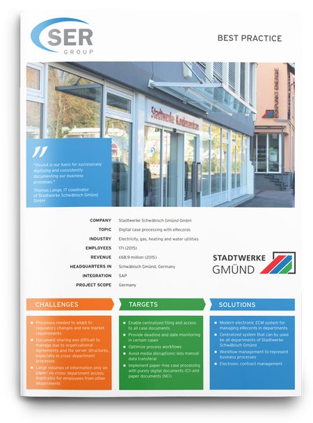Stadtwerke Schwäbisch Gmünd: Digital workflows with eFiles