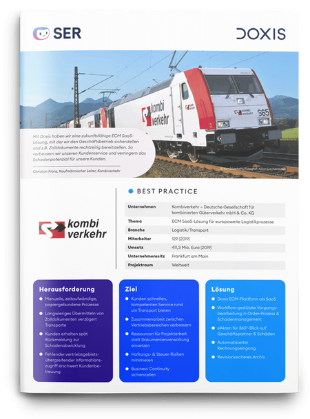 Kombiverkehr: ECM SaaS-Lösung für europaweite Logistikprozesse