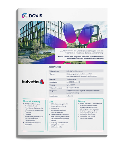 Helvetia Versicherungen: Digitale Transformation mit ECM