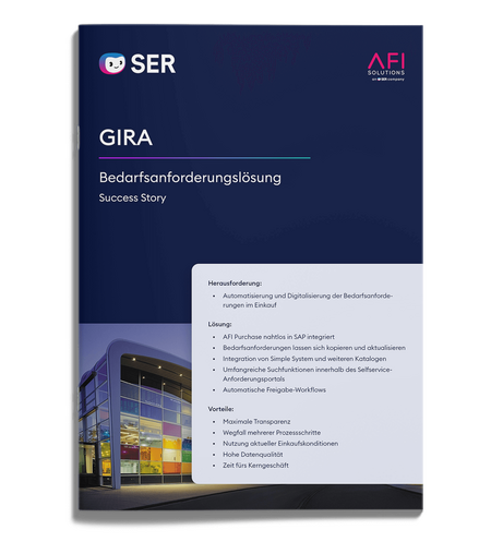 Gira bearbeitet Bedarfsanforderungen smart ‒ mit AFI Purchase