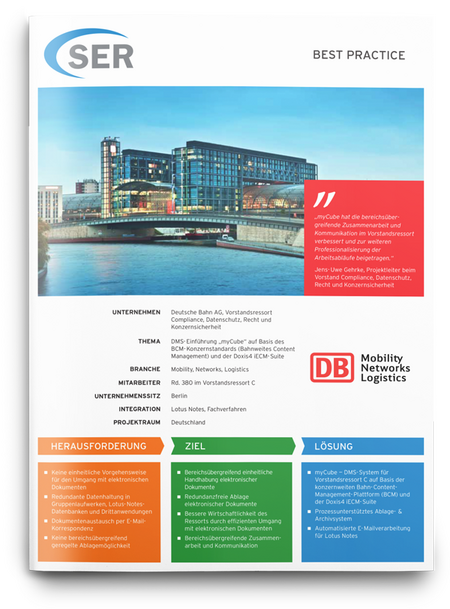 DB: DMS-Einführung mit „myCube“