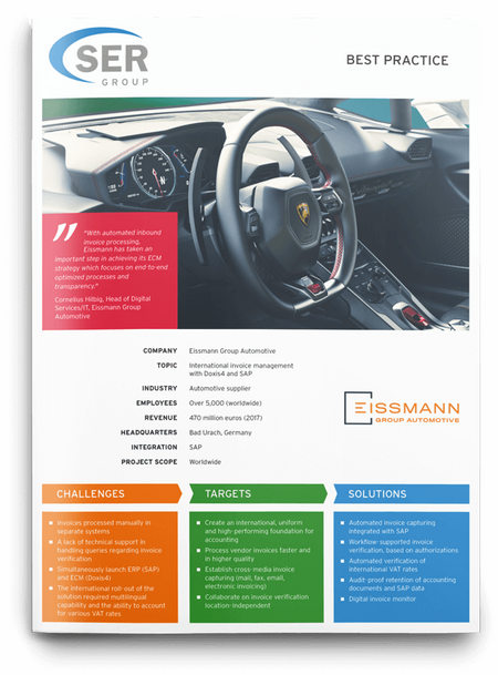 Eissmann Group Automotive: Zarządzanie fakturami z Doxis i systemem SAP