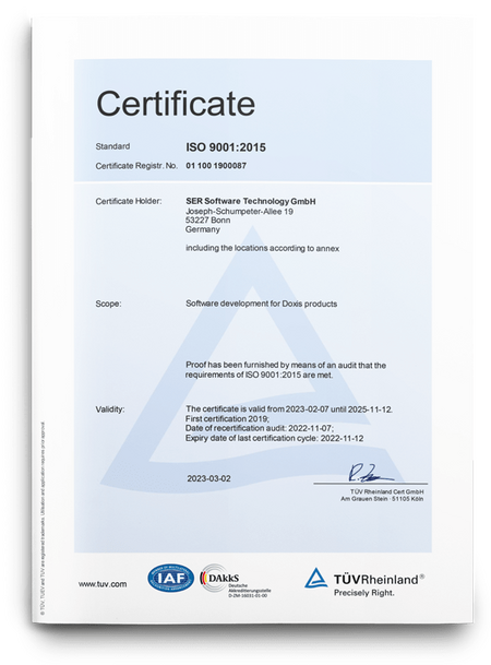 Certyfikat ISO 9001:2015