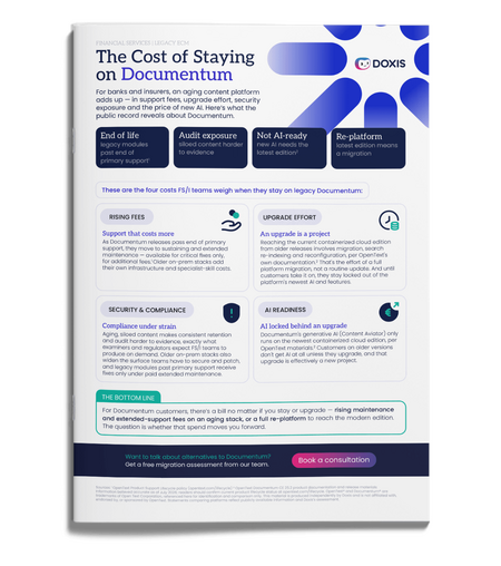 The cost of staying on Documentum