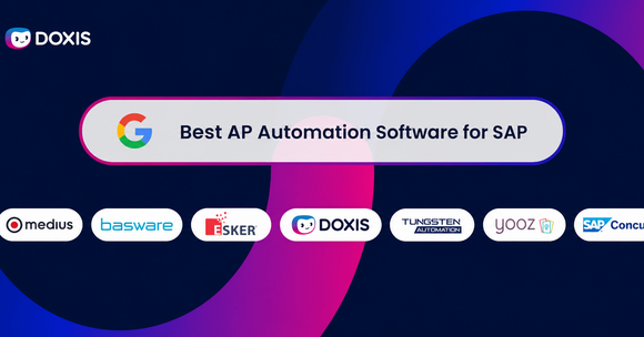 Banner showcasing top AP automation software for SAP including logos of various brands.