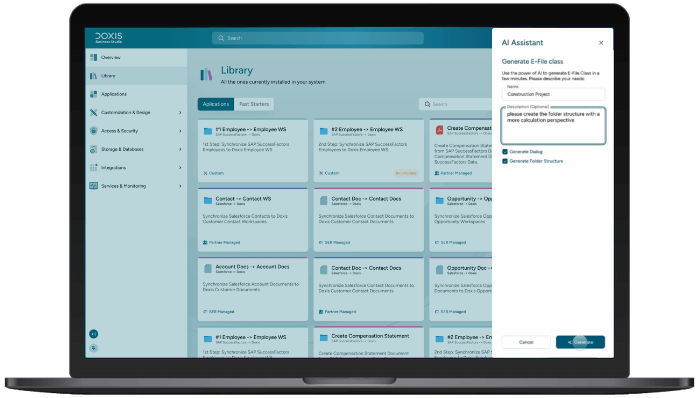 Système de gestion documentaire Doxis