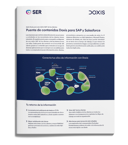 Puente de contenidos Doxis para SAP y Salesforce