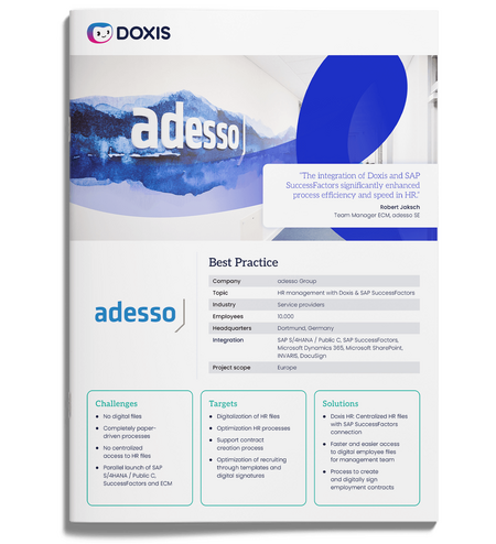 adesso Group: Faster & easier HR management with SAP SuccessFactors integration