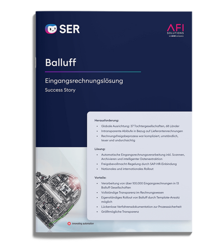 Balluff automatisiert Eingangsrechnungsverarbeitung