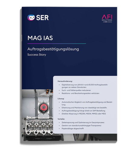 MAG IAS verarbeitet Auftragsbestätigungen effizient