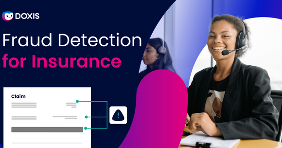 A smiling woman wearing a headset, working on fraud detection for insurance.