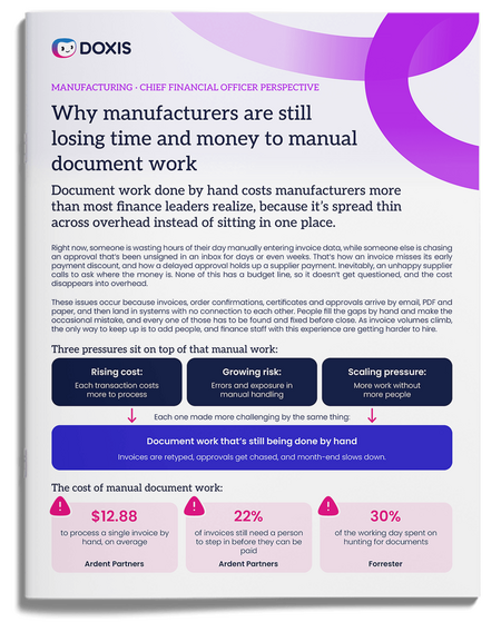 Why manufacturers are still losing time and money to manual document work