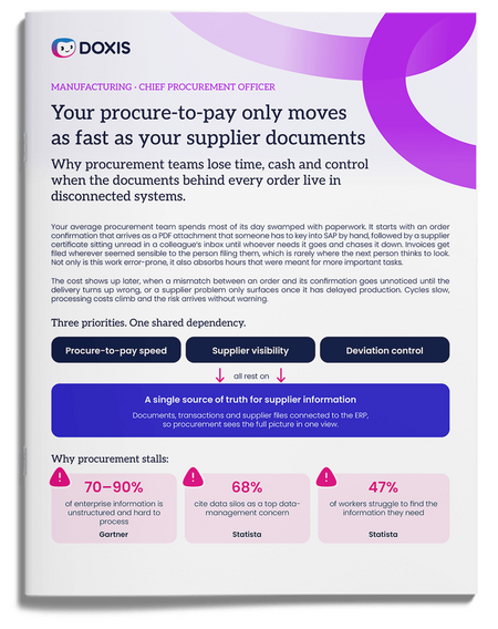 Your procure-to-pay only moves as fast as your supplier documents