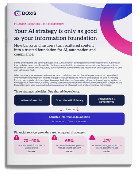 Why the AI strategy of financial services leaders relies on the information foundation