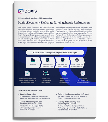 Doxis eDocument Exchange for Incoming Invoices