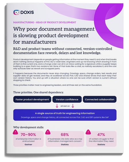 Why poor document management is slowing product development for manufacturers