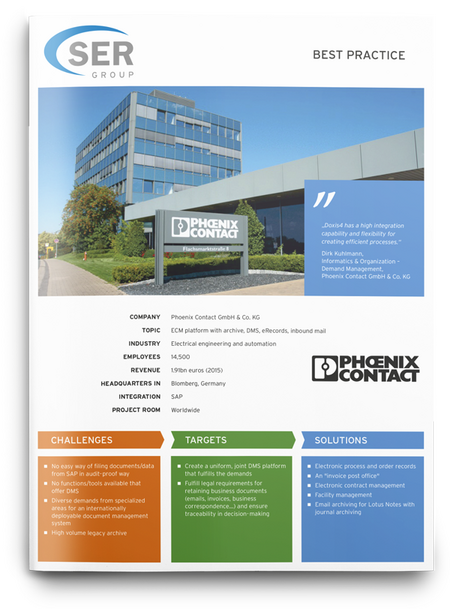 Phoenix Contact: ECM solutions for multiple departments