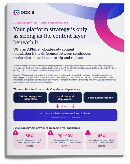Why the platform strategy for banks and insurers is only as strong as the content layer beneath it