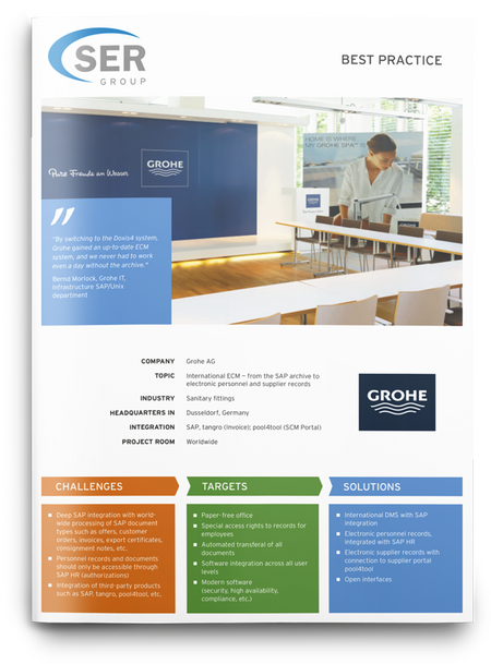 Grohe: International ECM & SAP archive