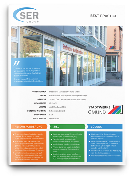 Stadtwerke Schwäbisch Gmünd: Digitale Vorgangsbearbeitung mit eAkten