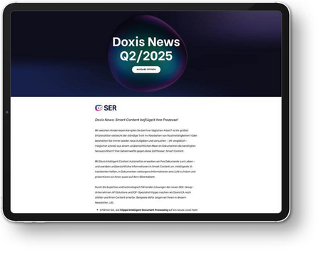Doxis News Q2/2025 - Smart Content beflügelt Ihre Prozesse!