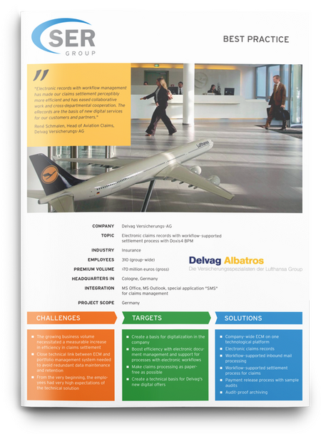 Delvag : Numérisation du règlement des réclamations