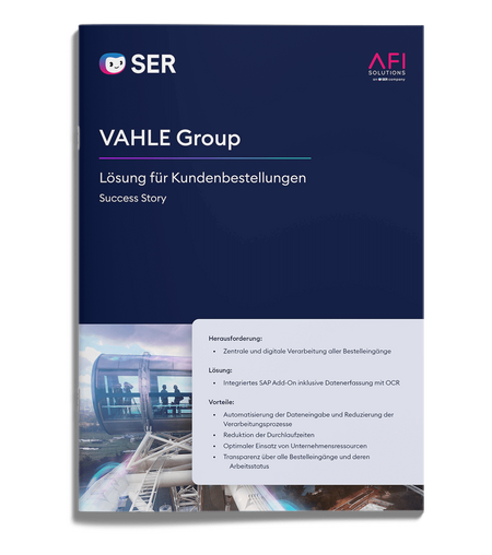 Vahle: durchgängig automatisierter Bestelleingang