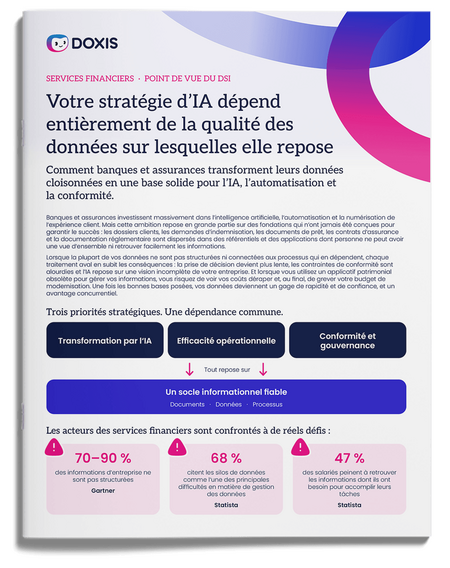 Services financiers - Point de vue du DSI