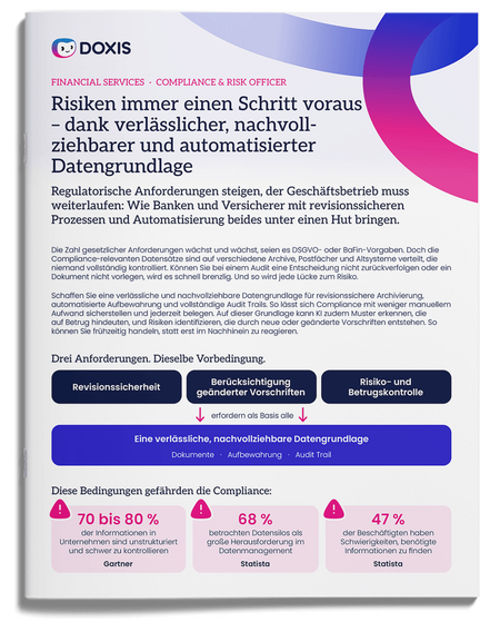 Audit-sichere Information Governance für Banken und Versicherer